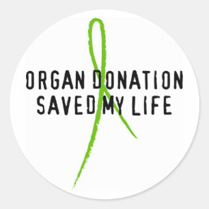 Sticker Rond La donation d'organe a sauvé ma vie