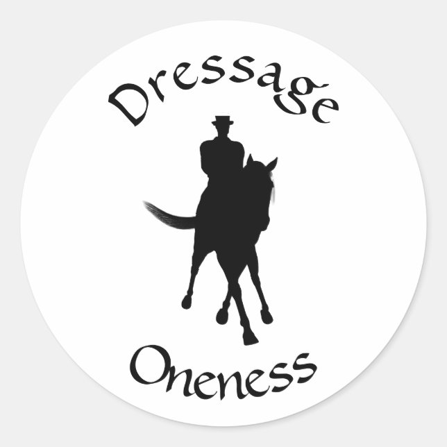 Sticker Rond La Dressage Est Une Seule (Devant)