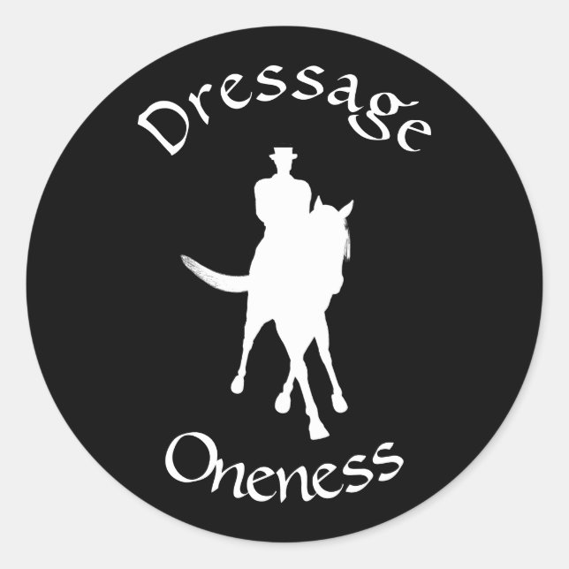Sticker Rond La Dressage Est Une Seule (Devant)