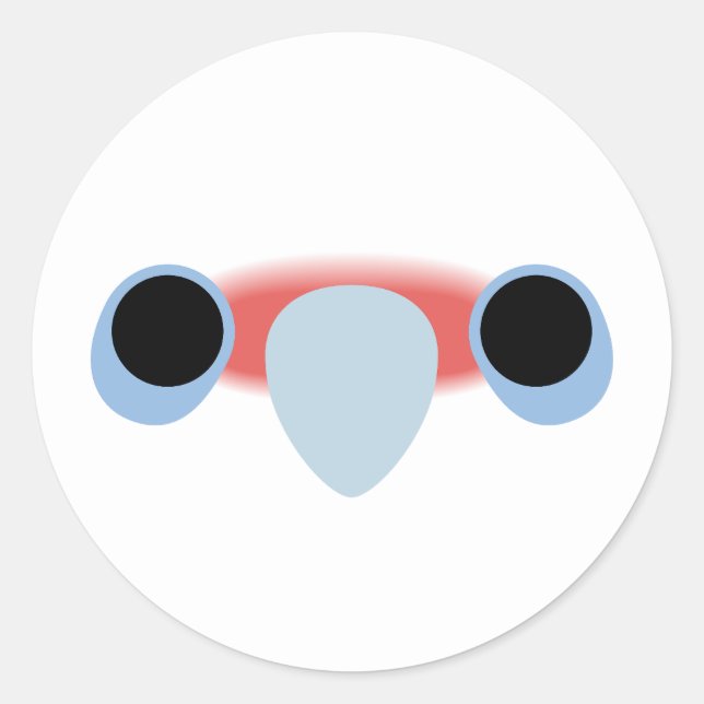 Sticker Rond La face d'une corella occidental (Devant)