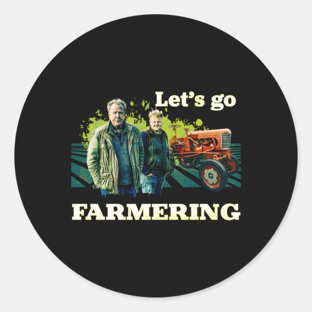 Sticker Rond La Ferme De Clarkson Allons À L'Agriculture (Devant)