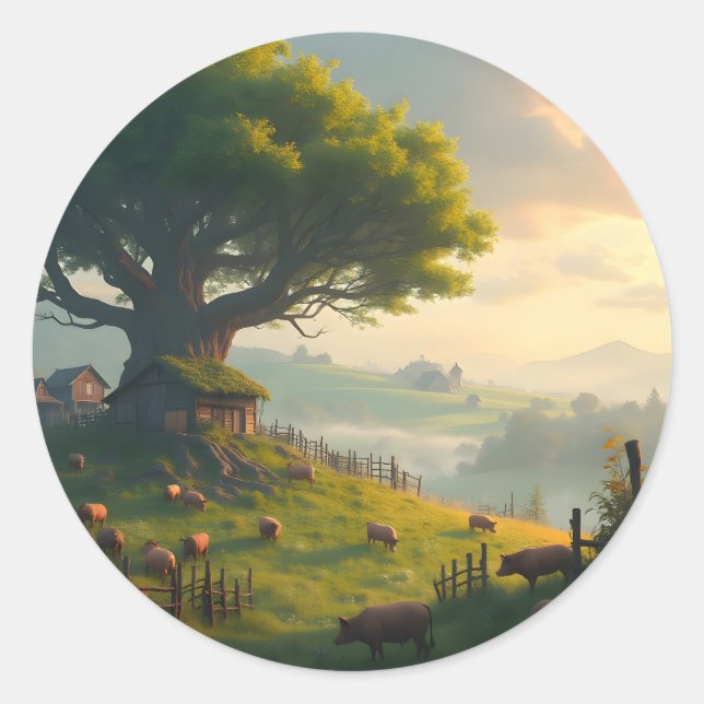 Sticker Rond La ferme silencieuse -  (Devant)