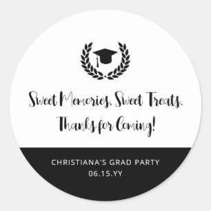 Sticker Rond La fête de la graduation moderne sur mesure favori