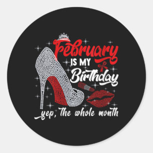 Sticker Rond La fête des femmes est en février, c'est tout le m