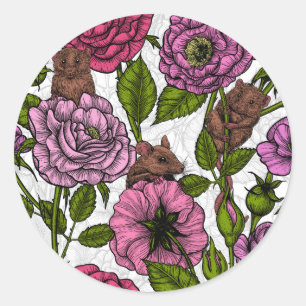 Sticker Rond La fête des souris