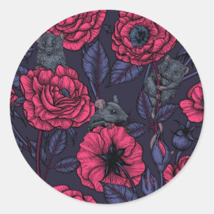 Sticker Rond La fête des souris