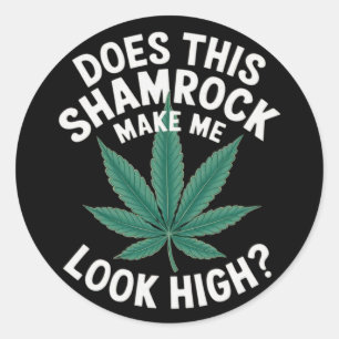 Sticker Rond La fête drôle de la Saint-Patrick pour les gars Gr