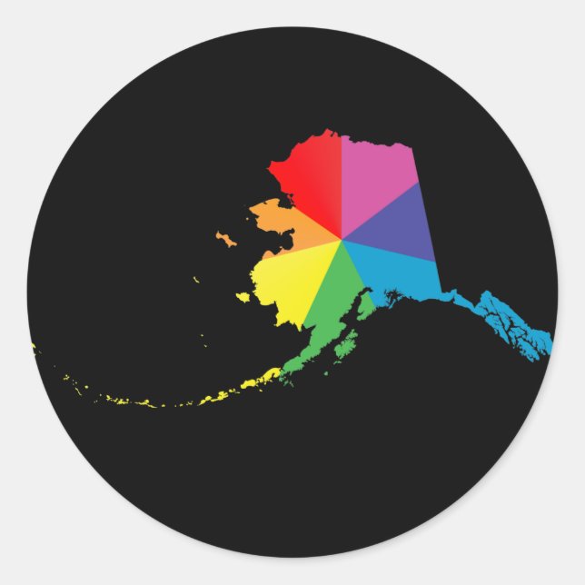 Sticker Rond la fierté de l'alaska. (Devant)