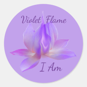 Sticker Rond La Flamme Violette Je Suis Avec Lotus Lotus