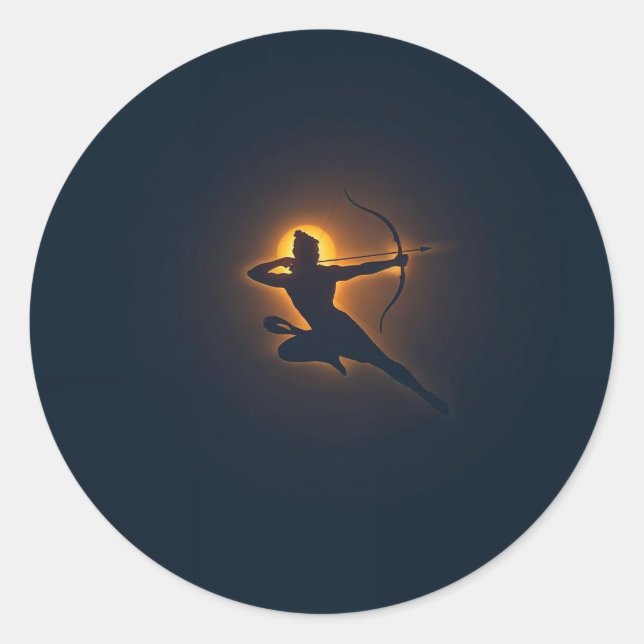 Sticker Rond La flèche divine de la victoire (Devant)