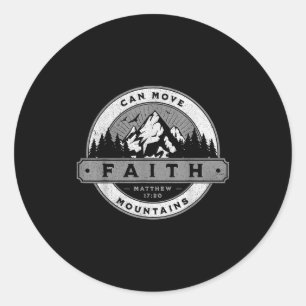 Sticker Rond La foi chrétienne peut déplacer des montagnes - Ma