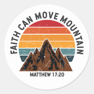 Sticker Rond La foi peut déplacer la montagne