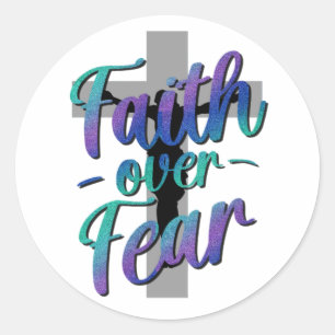 Sticker Rond La foi sur la peur La sensibilisation au suicide t