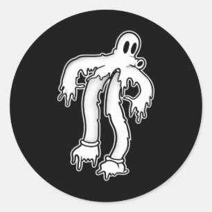 Sticker Rond La fonte gothique du fantôme clown