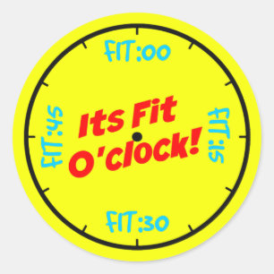 Sticker Rond La forme physique de levage heure convenable gagne