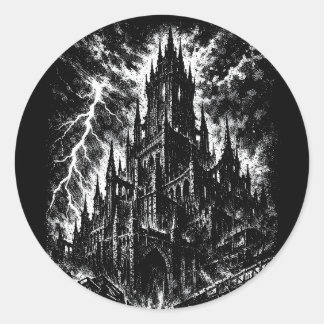 Sticker Rond La Forteresse Noire par BurnsInHell