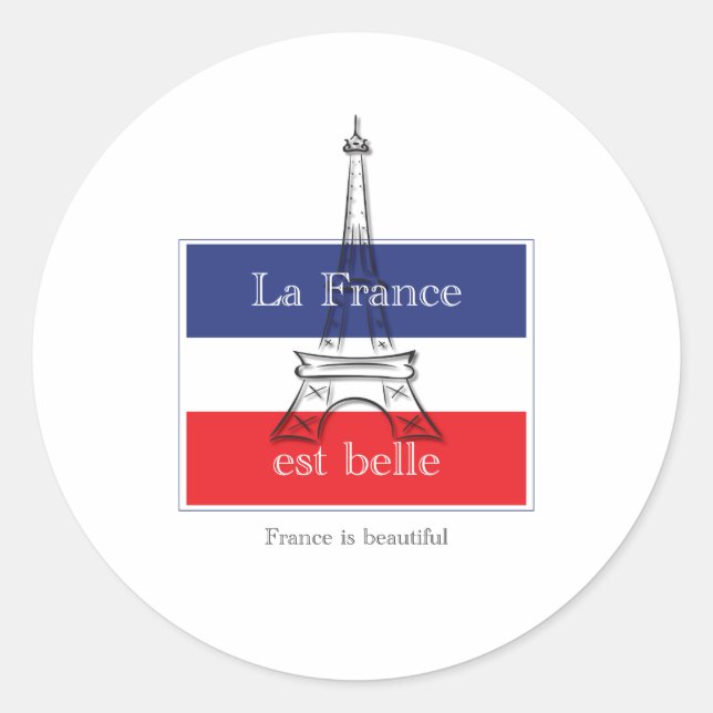Sticker Rond La France est belle (Devant)