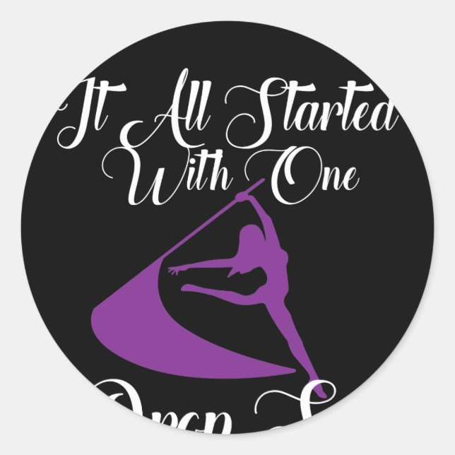 Sticker Rond La Garde De Couleur A Commencé Avec Une Seule Touc (Devant)