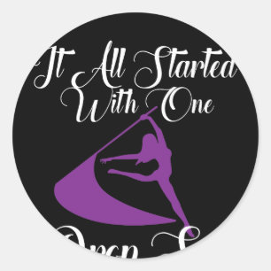 Sticker Rond La garde du drapeau a démarré par une rotation d