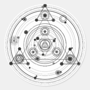 Sticker Rond La géométrie sacrée et conception géométrique