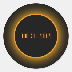 Sticker Rond La Grande Éclipse 08.21.2017
