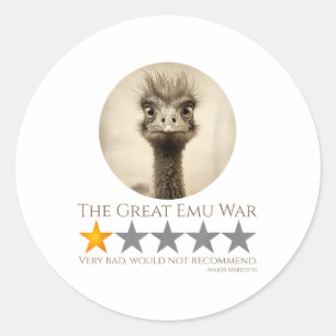 Sticker Rond La Grande Guerre de l'Emu - Mème d'histoire austra