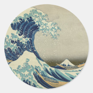 Sticker Rond La Grande Vague au large de Kanagawa
