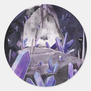 Sticker Rond La grotte de cristal