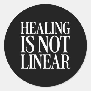 Sticker Rond La guérison n'est pas linéaire