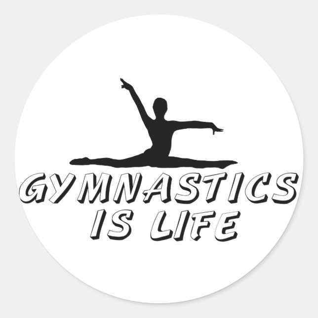 Sticker Rond La gymnastique est la vie (Devant)