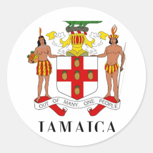 Sticker Rond La JAMAÏQUE - symbole/manteau des