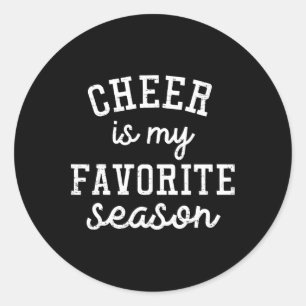 Sticker Rond La joie rétro est ma saison préférée de cheerleadi