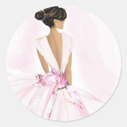 Sticker Rond La jolie d'aujourd'hui