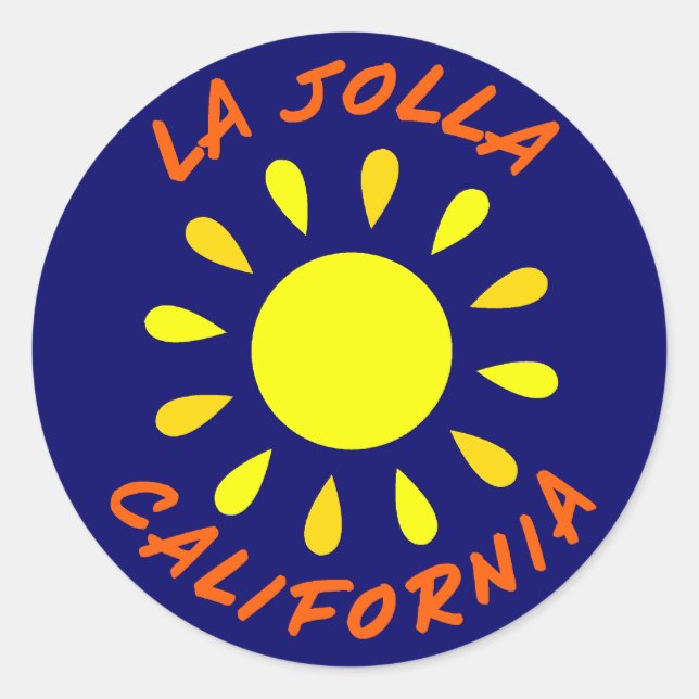 Sticker Rond La Jolla, Californie (Devant)