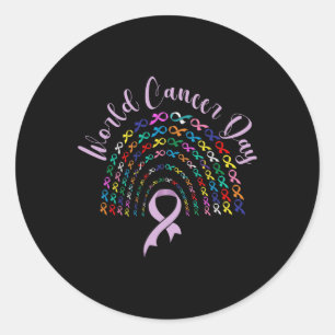 Sticker Rond La Journée mondiale contre le cancer dit enfant ho