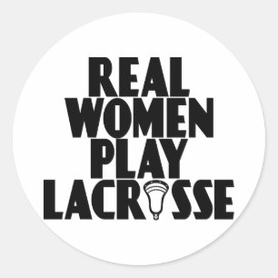 Sticker Rond La lacrosse claquent l'autocollant de noir de