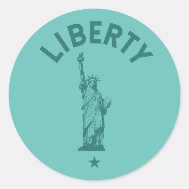 Sticker Rond La Lady Liberty (Devant)