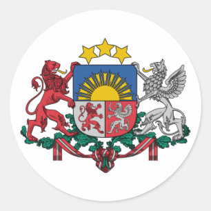 Sticker Rond La Lettonie, Lettonie