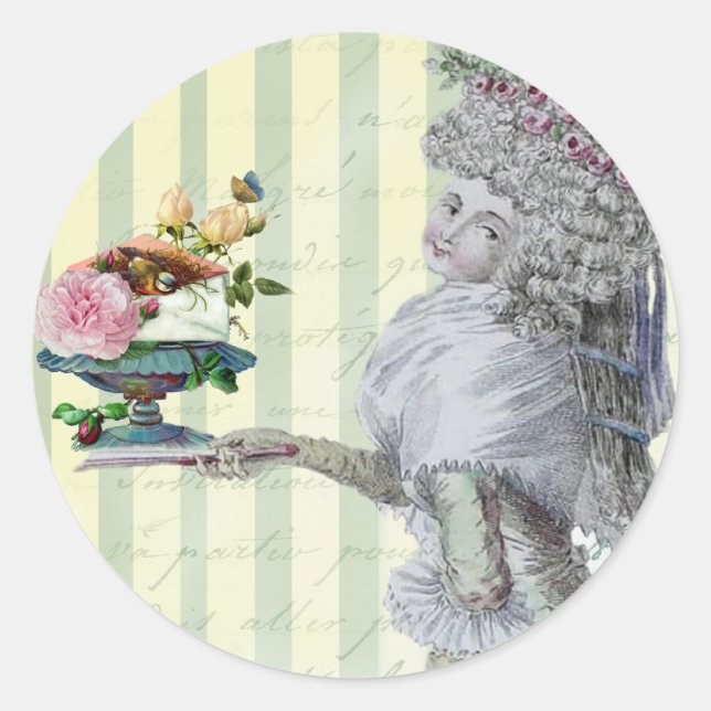 Sticker Rond La Lettre D'amour (Devant)