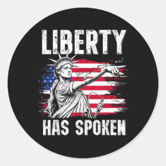 Sticker Rond La Liberté A Parlé Ne Montre Pas Sophie Baseball U