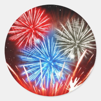 Sticker Rond La liberté de feux d'artifice n'est pas libre