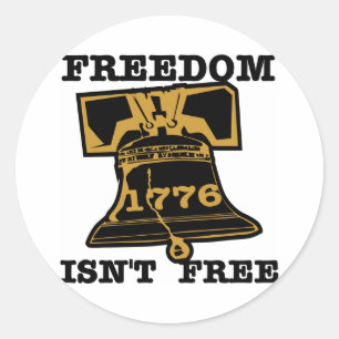 Sticker Rond La liberté de Liberty Bell n'est pas libre