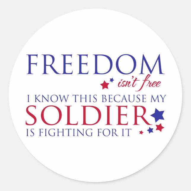 Sticker Rond La liberté n'est pas libre (Devant)