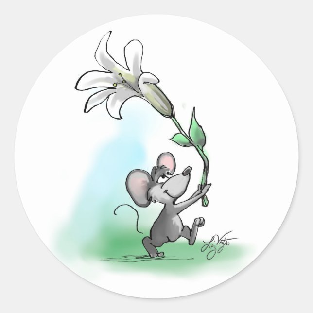 Sticker Rond La Lily de Pâques de Moe (Devant)