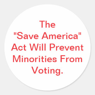 Sticker Rond La loi Save America est dangereuse Hankamer Artjun