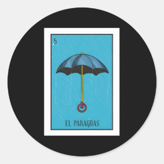 Sticker Rond La loterie El Paraguas La carte parapluie Mexico L