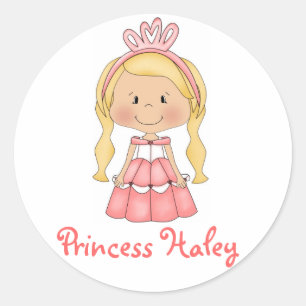 Sticker Rond La lucette personnalisée de princesse marque des