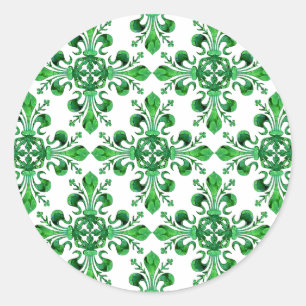 Sticker Rond La Lucky Fleur de lis de St. Patrick