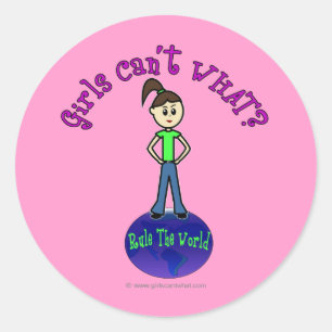 Sticker Rond La Lumière La Fille du Monde