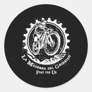 Sticker Rond La Madonna Del Ghisallo Patronne du VTT